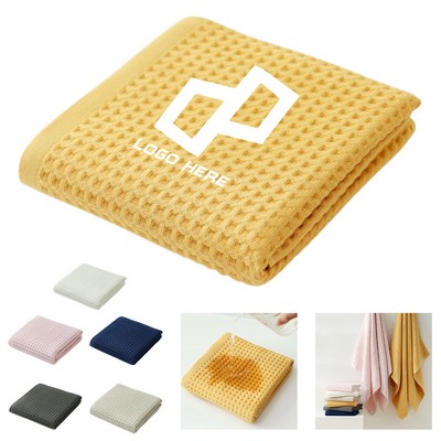 Waffle Weave Soft Absorbent Cotton Facial Towel