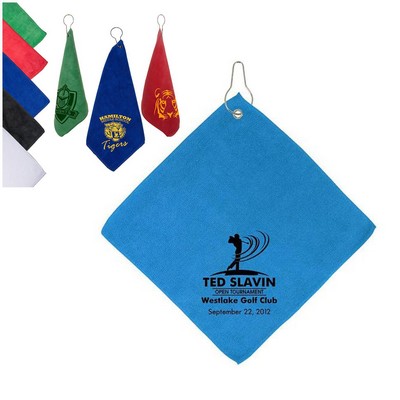 Microfiber Golf Towel W/Hook