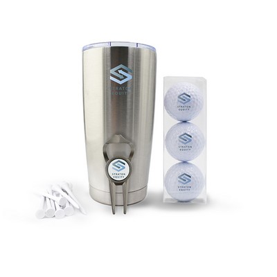 Geo Divot Tool/Bottle Opener Tournament Tumbler