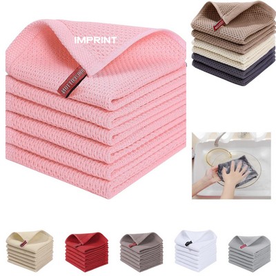 Cotton Waffle Kitchentowel With Lanyard