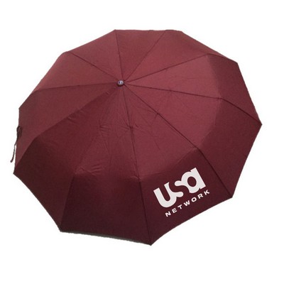 10-Rib Folding Auto-Open Umbrella