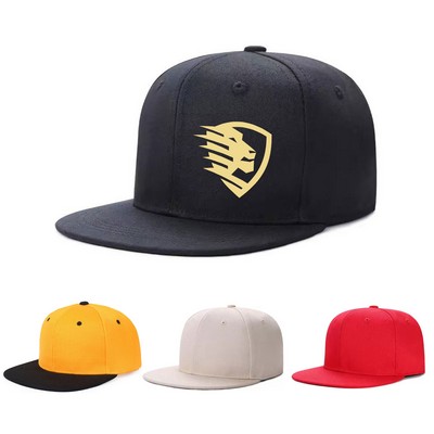 Cotton Flat-Brimmed Hip-Hop Cap