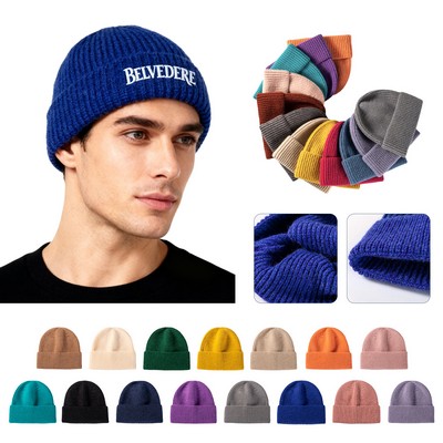 Knitted Cuffed Winter Beanie