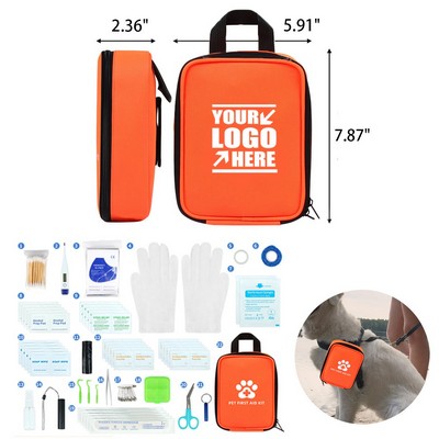 118 Piece Pet First Aid Kit W/Fanny Pack