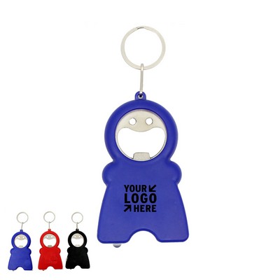 Bottle Opener with Tape Measure and LED Light