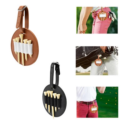 Leather Golf Tee Holder