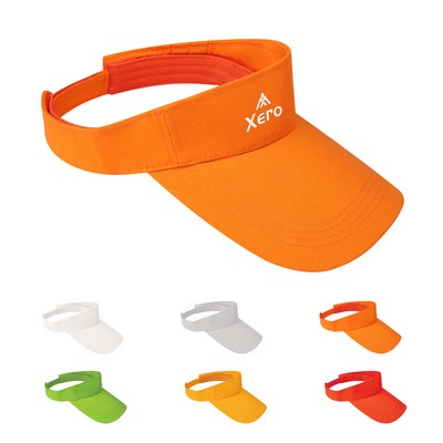 Empty Top Pure Cotton Sun Visor Hats W/ Adjustable Size