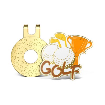 1.5" Hard Enamel Golf Hat Clips