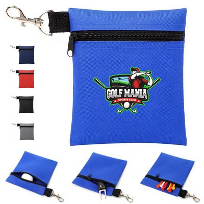 Zipper Golf Ball Pouch Bag