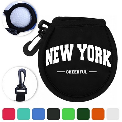 Portable Golf ball Cleaning Bag w/ Clip