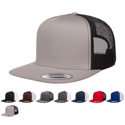 YP Classics® Two Tone Classic Trucker Snapback Hat w/Flat Bill (Lot of 50)