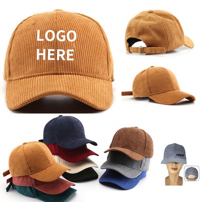 Corduroy-Textured Ball Cap