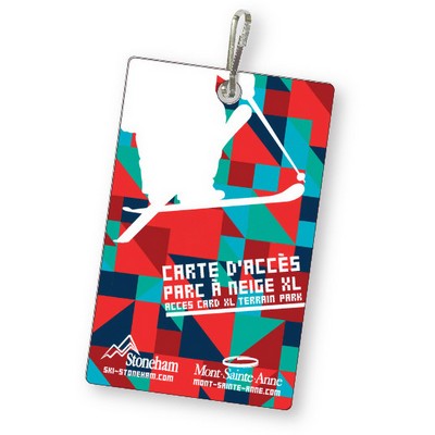 Custom Zipper Pulls (7 sq/in) .030 Compressed Laminated Plastic, Full Color