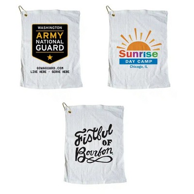 Personalized Hemmed Golf Towels with Grommet And Hooks