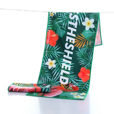 30" x 60" Sublimated Sand Proof 390 GSM Beach Towel