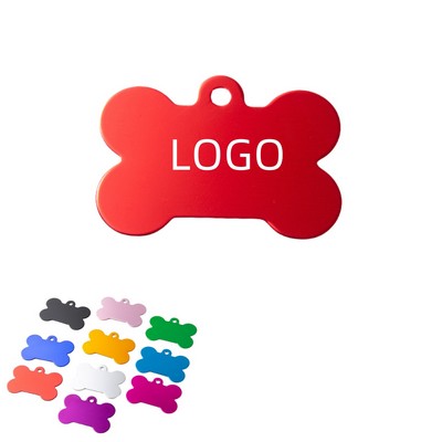 Bone Shape Aluminum Pet Tag