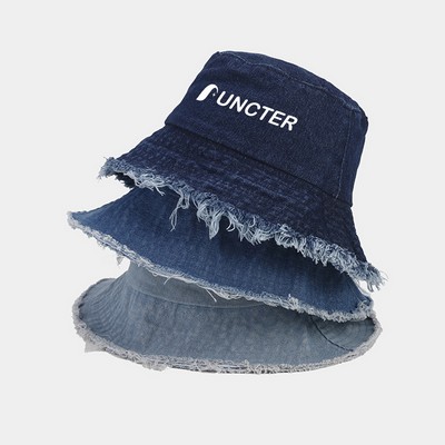 Wide Brim Summer UV Protection Sun Hat Distressed Beach Hat