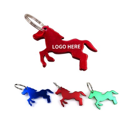 Miniature Horse Bottle Opener Keyring