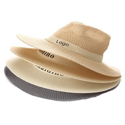 Beige Straw Cowboy Hat