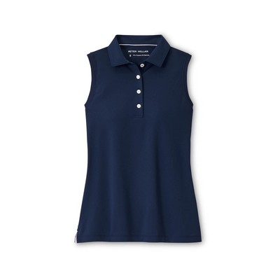 Peter Millar Women's Banded Sport Mesh Sleeveless Button Polo