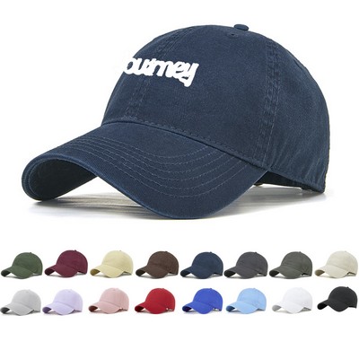 Washed Cotton Unstructured Baseball Cap