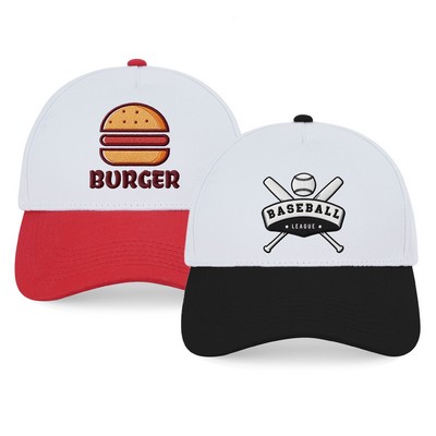 Two-Tone Cotton Twill 5-Panel Structured Cap