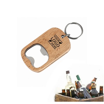 Timeless Wooden Keychain Bottle Opener