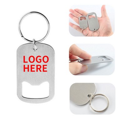 Compact Stainless Steel Keychain Bottle Opener