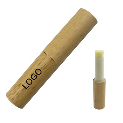Custom Laser Engraved Bamboo Lip Balm Stick
