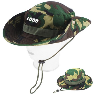 Camouflage Cowboy Fisherman Dual Style Bucket Hat
