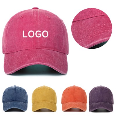 Vintage Washed Cotton Baseball Cap