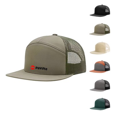 7 Panel Trucker Cap Hat