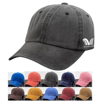 Aging Treatment Cotton Baseball Cap