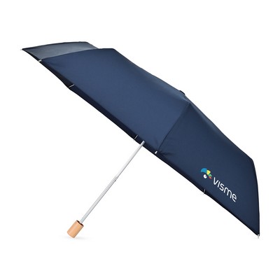 Elements 43" Recycled rPET Manual Folding Umbrella - Navy