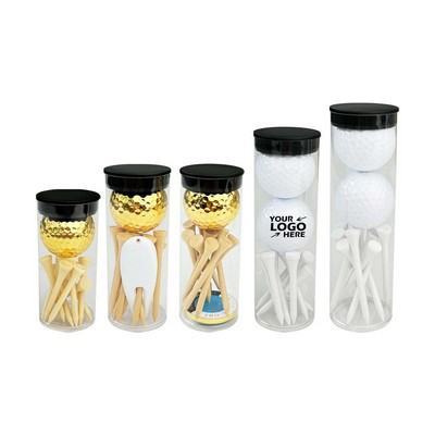 Golf Ball Set With Golf Tees & Golf Divot Tool