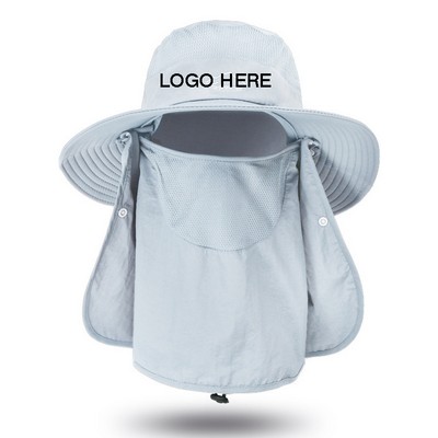 Sunscreen Fishing Hat w/Removable Mask