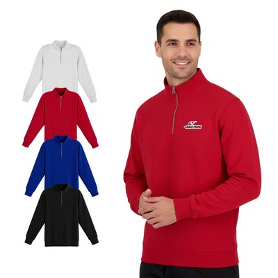 8oz Cotton 1/4-Zip Pullover Sweatshirt