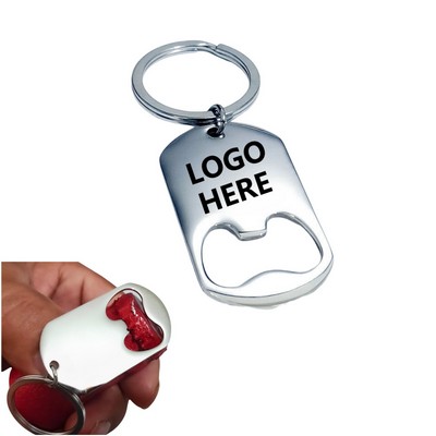 2-in-1 Bottle Opener Keychain