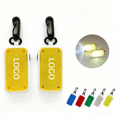 Rectangle Led Safety Reflector Flash Warning Light With Key Holder