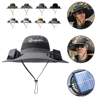Solar Fan Hat with Long-Last Lithium Battery