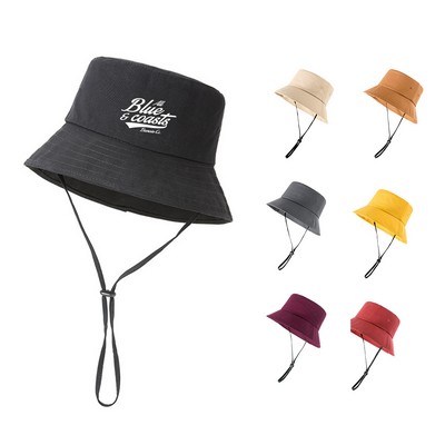 Reversible Wide Brim Bucket Hat