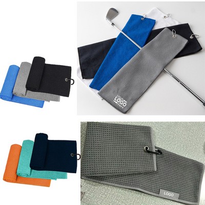 Microfiber Golf Towel with Carabiner Clip
