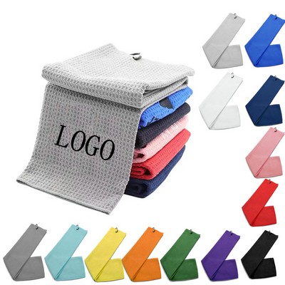Golf Towel with Grommet and Hook