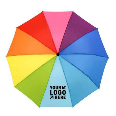 38" Rainbow Folding Umbrella