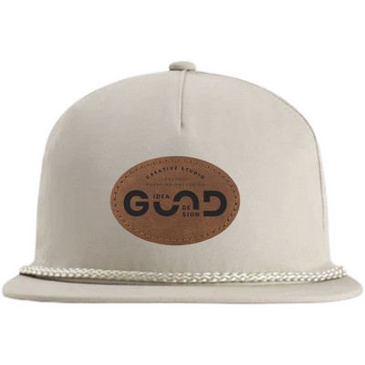Imperial DNA001 5-Panel Original Rope Cap w/ Leatherette Patches or Embroidery