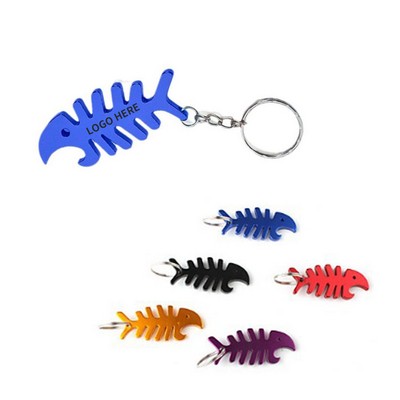 Marine Skeleton Bottle Keychain