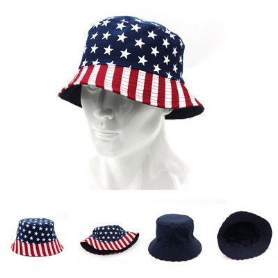 American Flag Breathable Bucket Hat