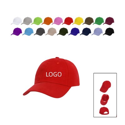 Low Profile Unstructured Cotton Twill Baseball Cap