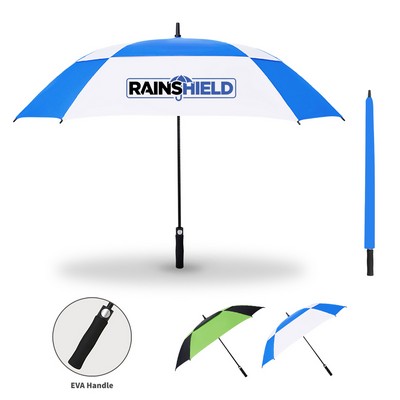 60" Vented Auto-Open Square Golf Umbrella