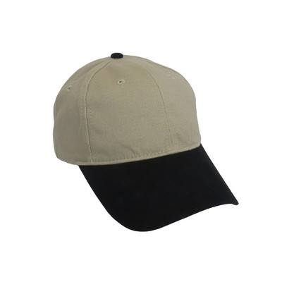 Constructed Distressed Washed Brushed Canvas Cap (2-Tone)